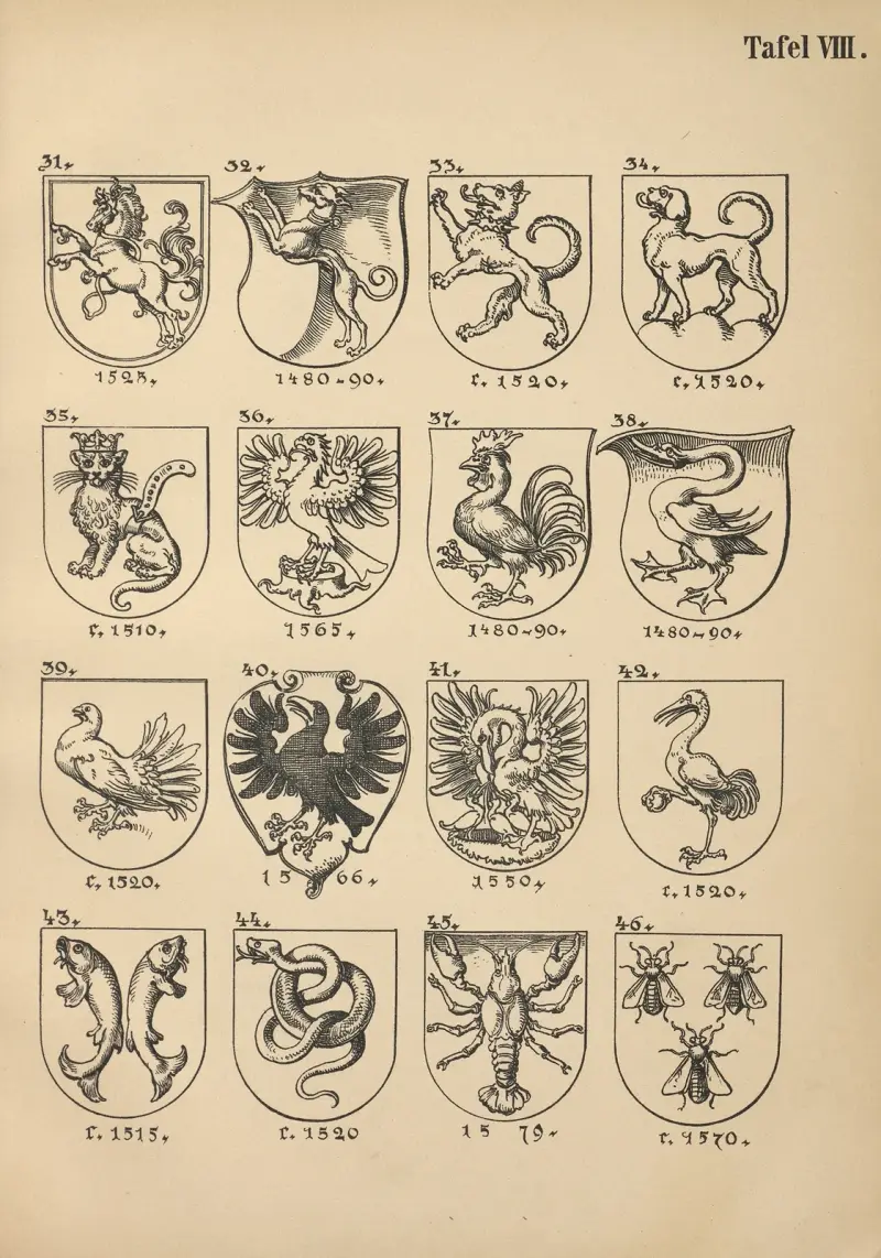 Heraldischer Handbuch fur Freunde der Wappenkunst Pl.08 av Emil Doepler