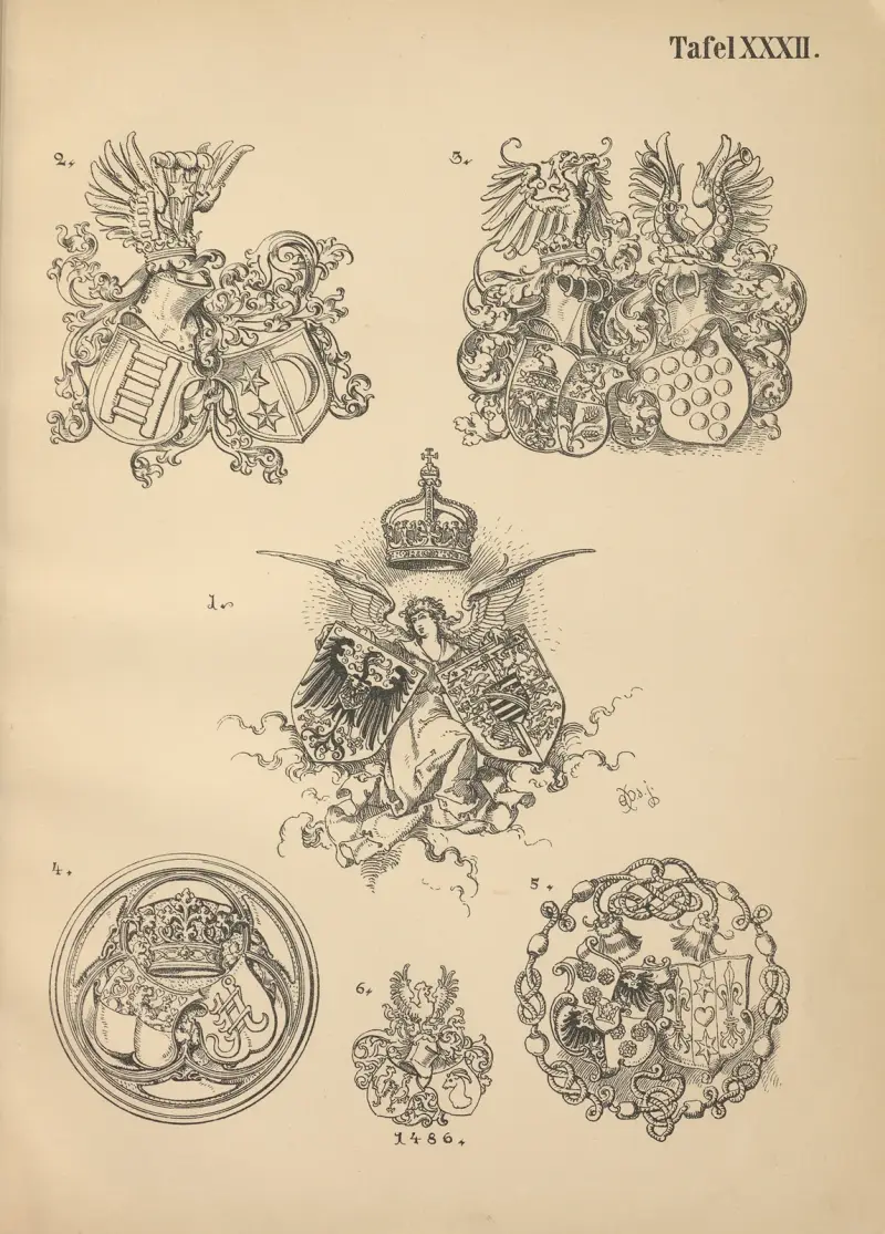 Heraldischer Handbuch fur Freunde der Wappenkunst Pl.31 av Emil Doepler