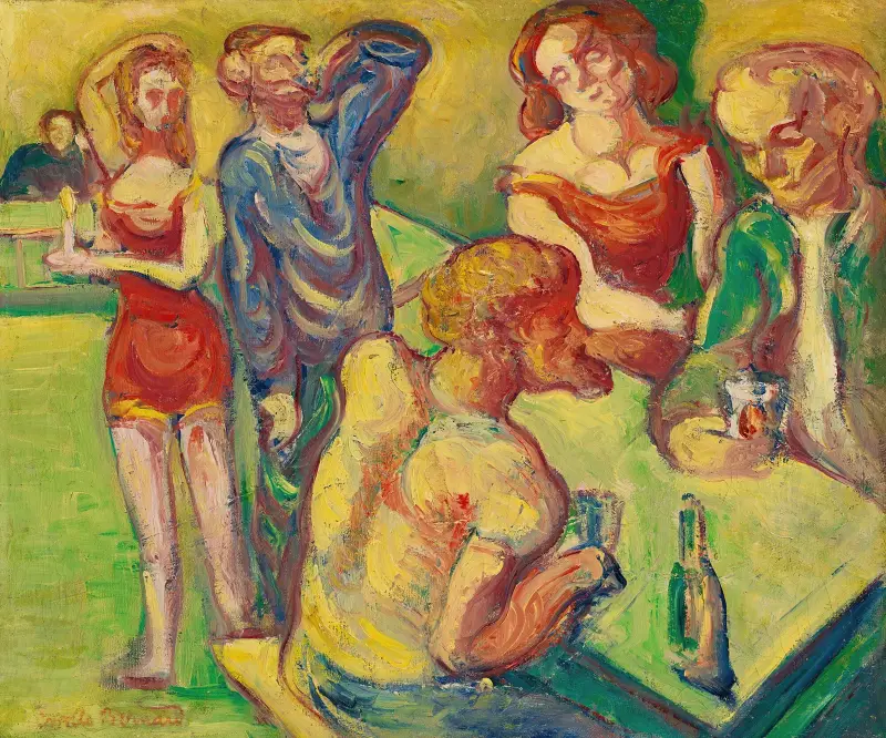 Au Cabaret av Emile Bernard