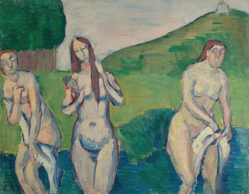 Badande kvinnor av Emile Bernard