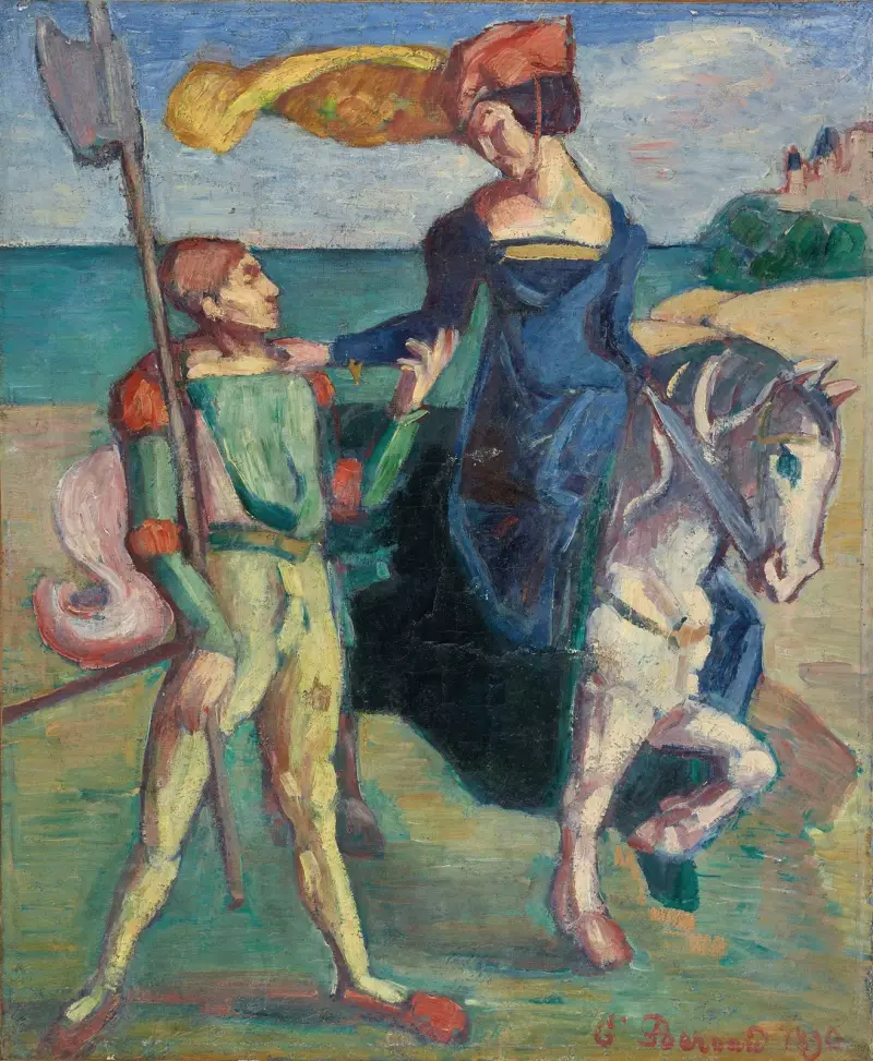 Guerrier et amazone av Emile Bernard