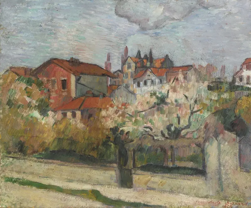 Blommande trädgård i Asinères av Emile Bernard