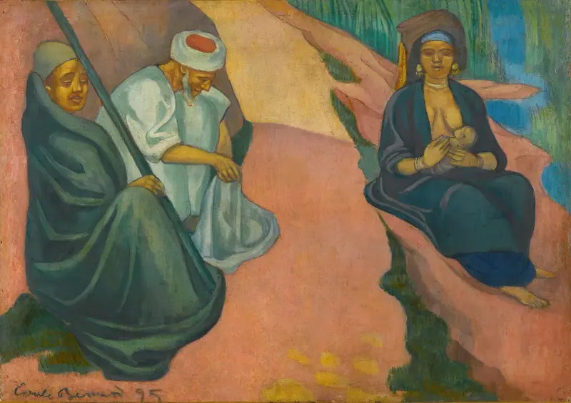 Ung kvinna som ammar (Flykten till Egypten) av Emile Bernard