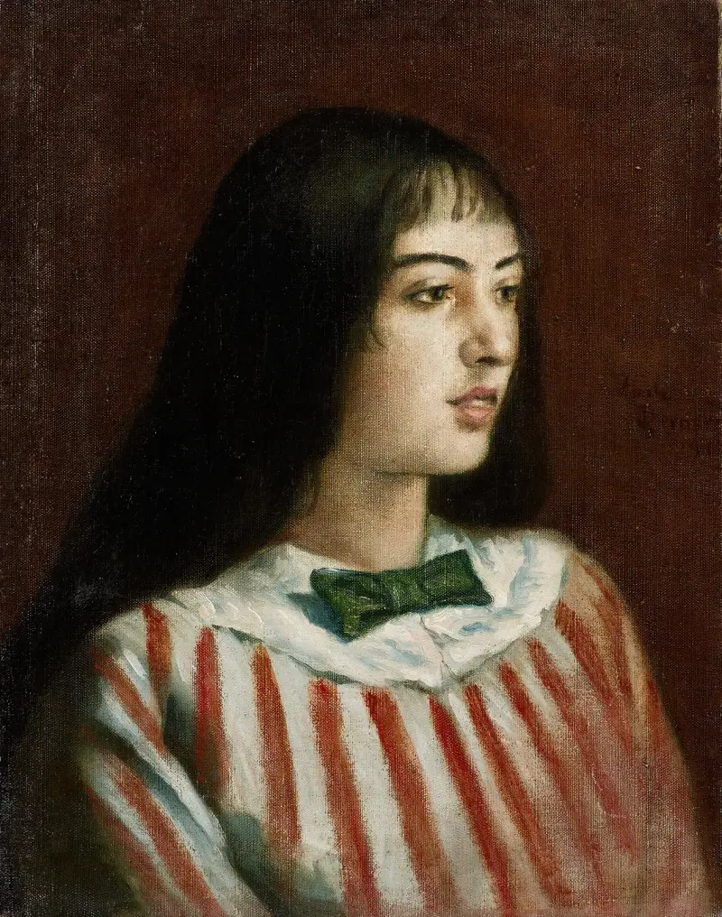 Ung kvinna med fluga av Emile Bernard