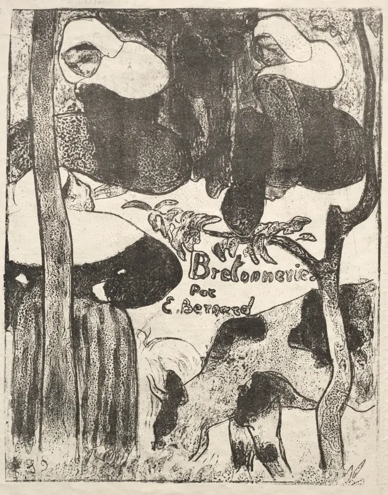 Les Bretonneries – titelsida av Emile Bernard