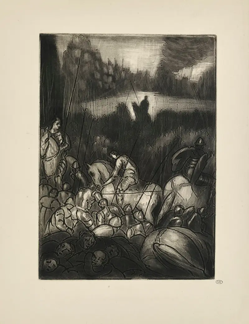 N° 17 – O vision chevaux aux croupes pommelées av Emile Bernard