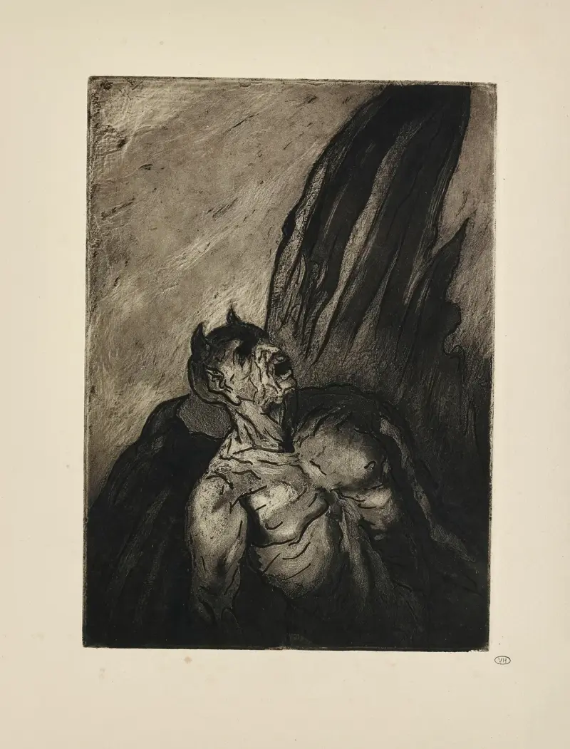 N° 3 – Plötsligt såg han sig få förskräckliga vingar av Emile Bernard