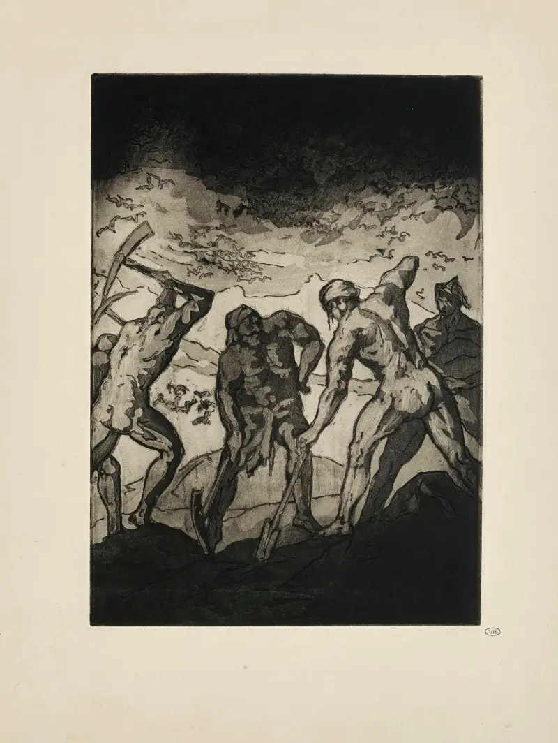 N° 38 – Les Fossoyeurs de croix piochent sur le Calvaire av Emile Bernard