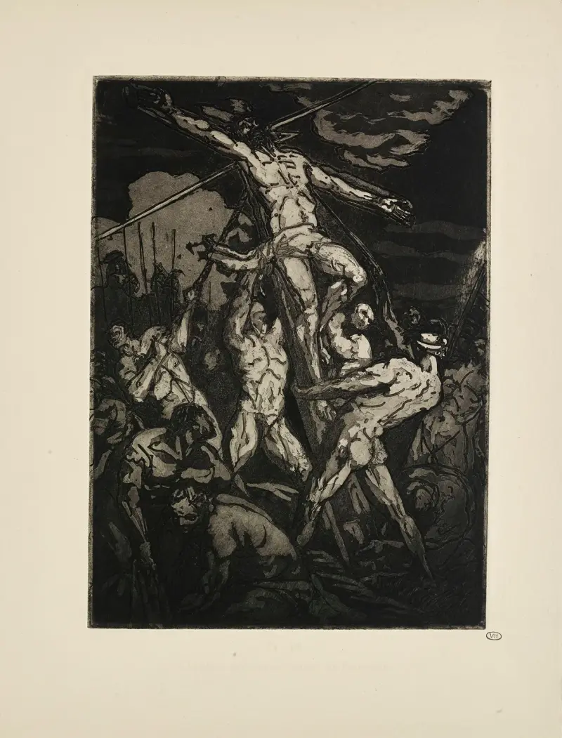 N° 44 – On élève la croix en jurant, en frappant av Emile Bernard