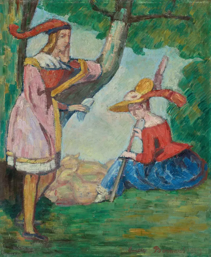 Lantlig scen av Emile Bernard