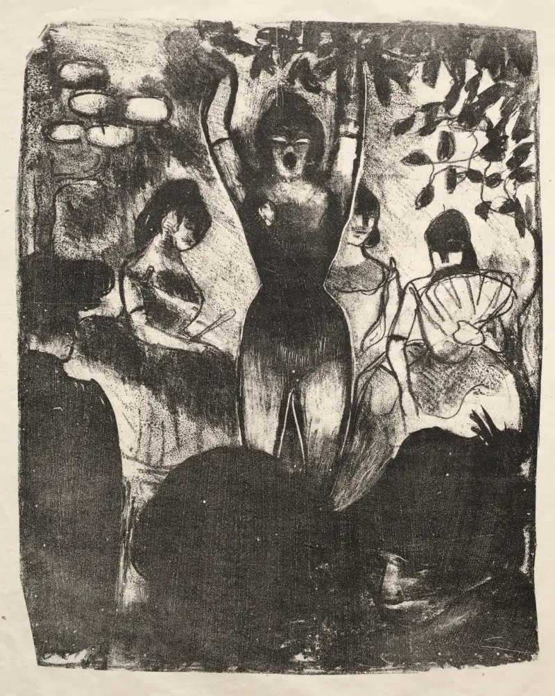 Sångerska på café-konsert av Emile Bernard