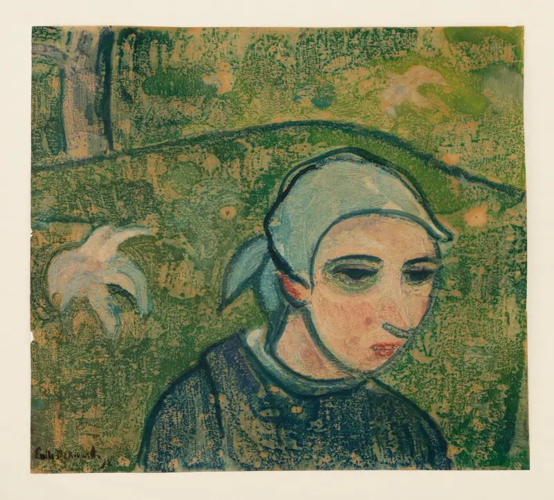 Huvud av ung bretonska av Emile Bernard