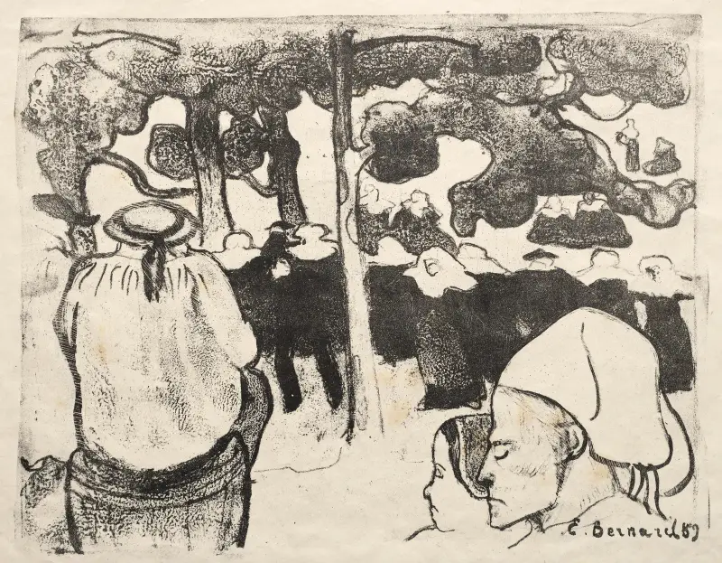 Bröllop i Bretagne av Emile Bernard