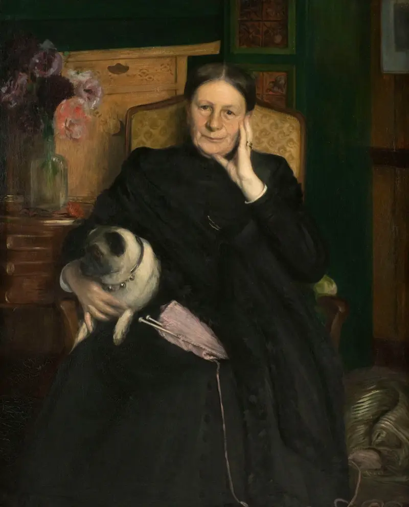 Porträtt av Madame Emile Blanche, konstnärens mor av Jacques-Émile Blanche
