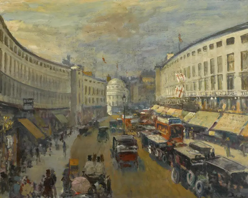 Regent Street, London av Jacques-Émile Blanche