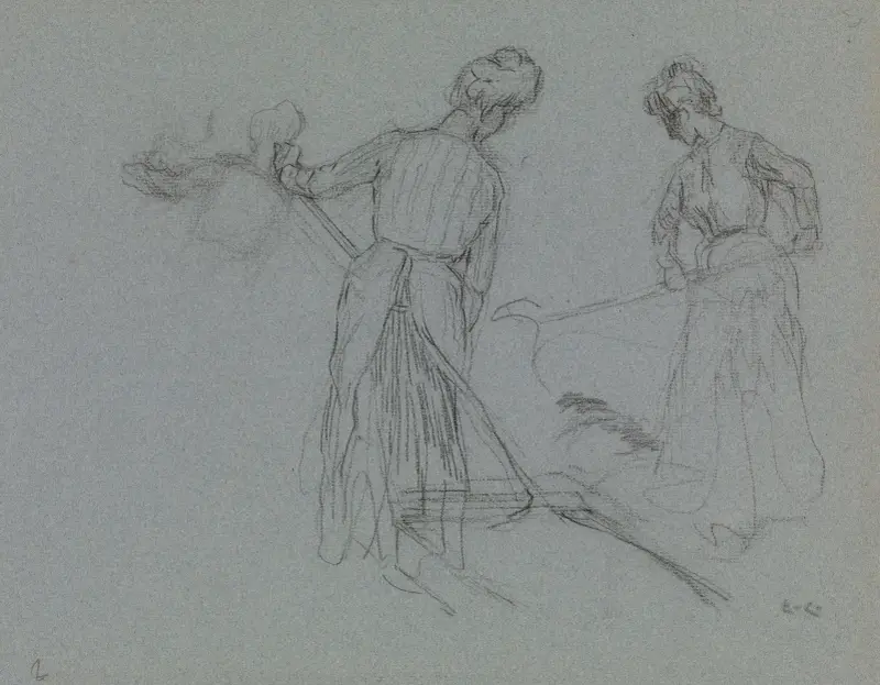 Weibliche Heuarbeiterinnen (Studie) von Emile Claus