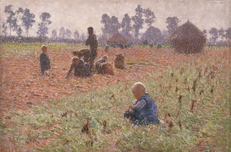 Skörd av majs av Emile Claus