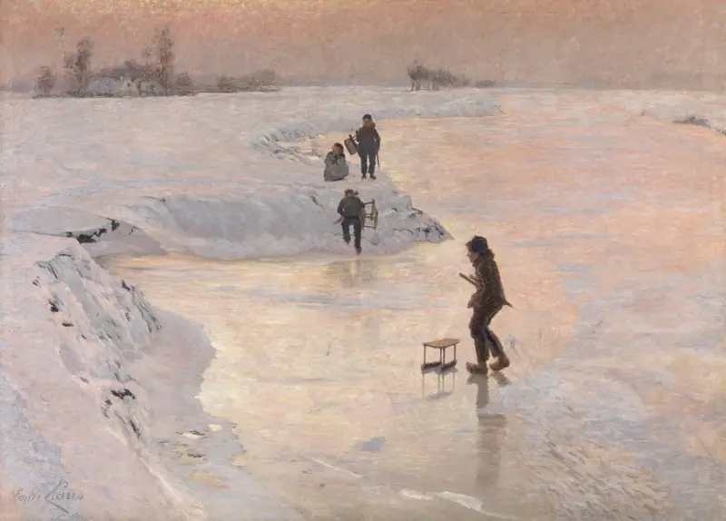 Schlittschuhläufer von Emile Claus