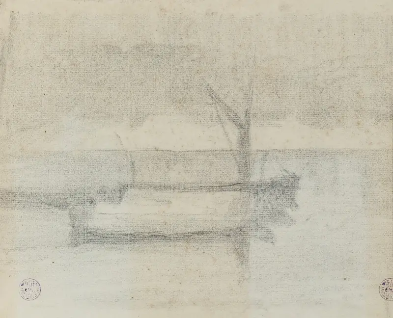 Studie av båtar av Emile Claus