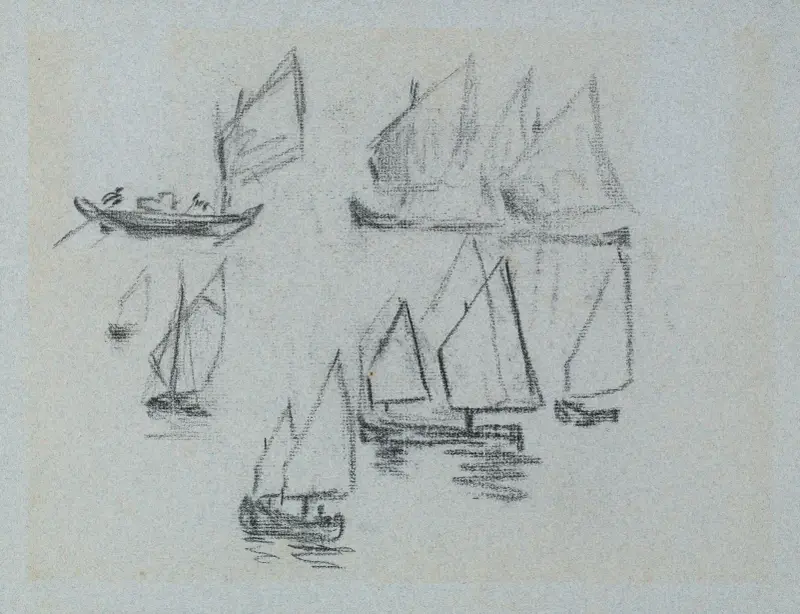 Study of Sailing Boats av Emile Claus