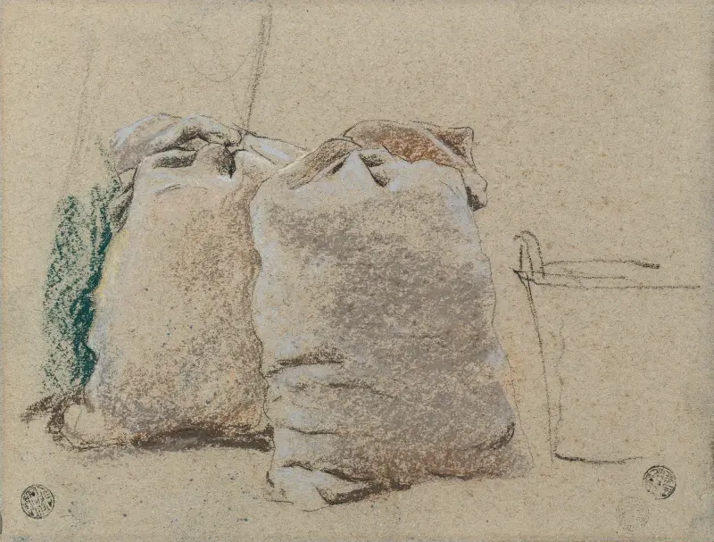 Study of Two Sacks and a Basket av Emile Claus