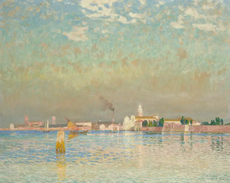 Vy över Murano, Venedig av Emile Claus