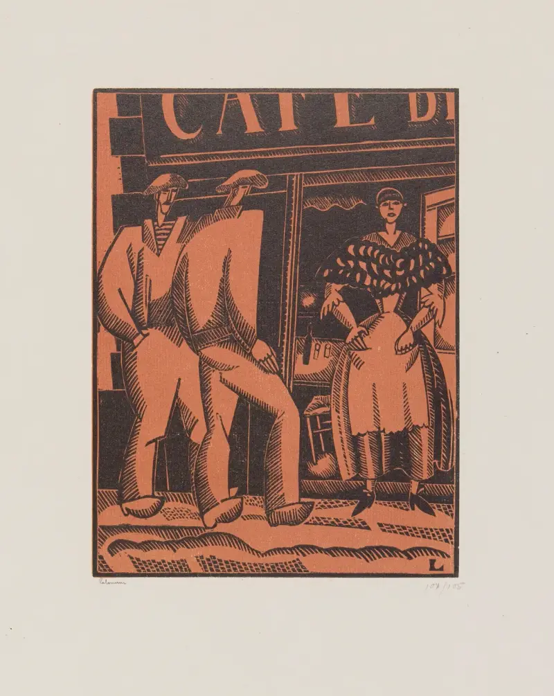 Café des alliés av Jean-Émile Laboureur