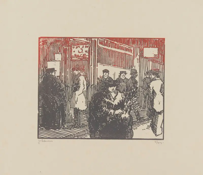 Coin de rue dans Soho av Jean-Émile Laboureur