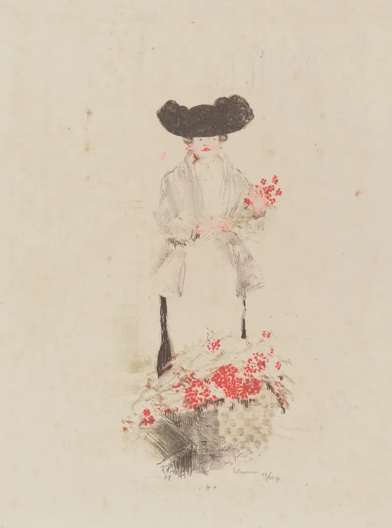 Blomsterförsäljerskan av Jean-Émile Laboureur