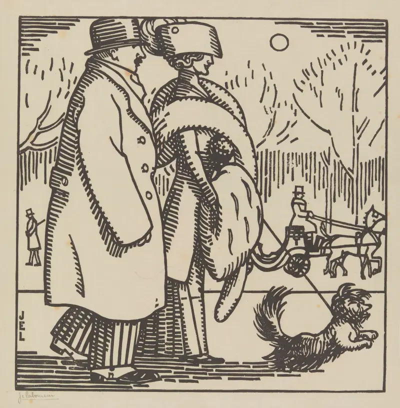 Bourgeois promenad av Jean-Émile Laboureur