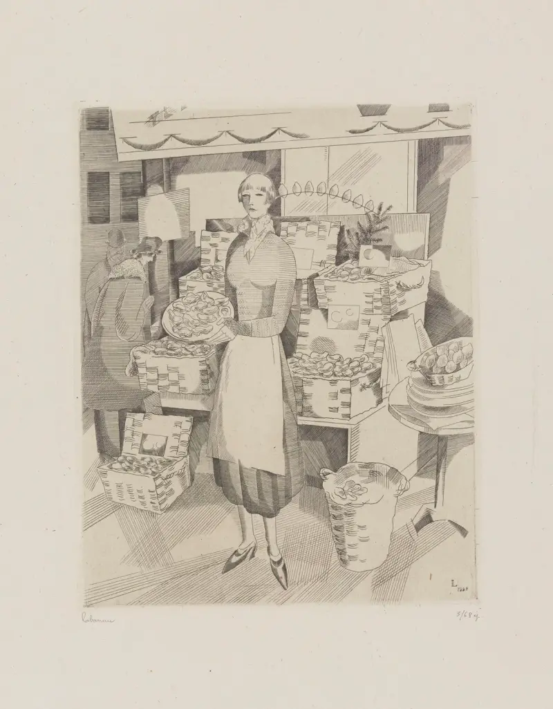 Die Käsehändlerin von Jean-Émile Laboureur