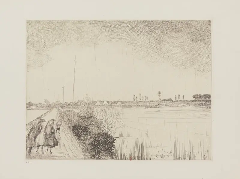 Les enfants sur la route av Jean-Émile Laboureur