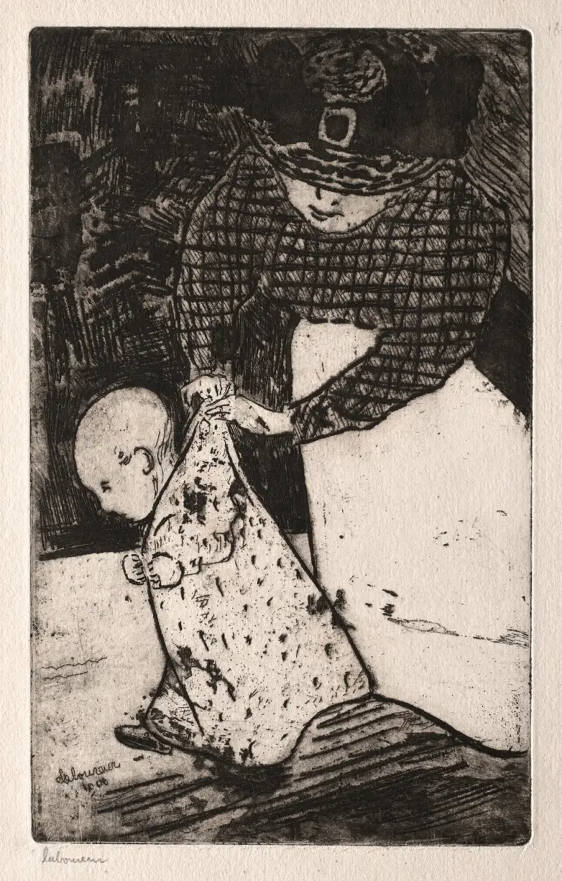 Barnflickan av Jean-Émile Laboureur