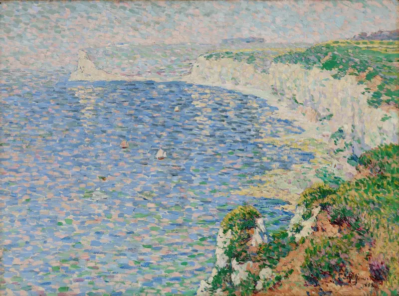 A View of the Cliffs at Etretat av Claude-Émile Schuffenecker