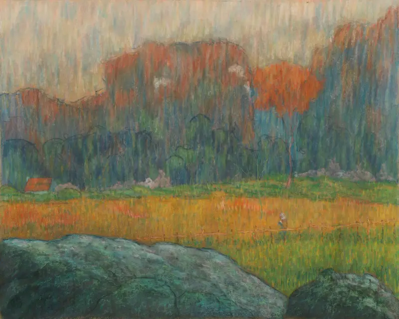 Landscape with Figure and Houses av Claude-Émile Schuffenecker