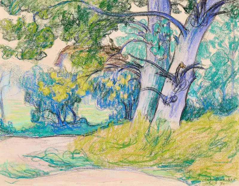 Der Weg durch ein Wäldchen von Claude-Émile Schuffenecker