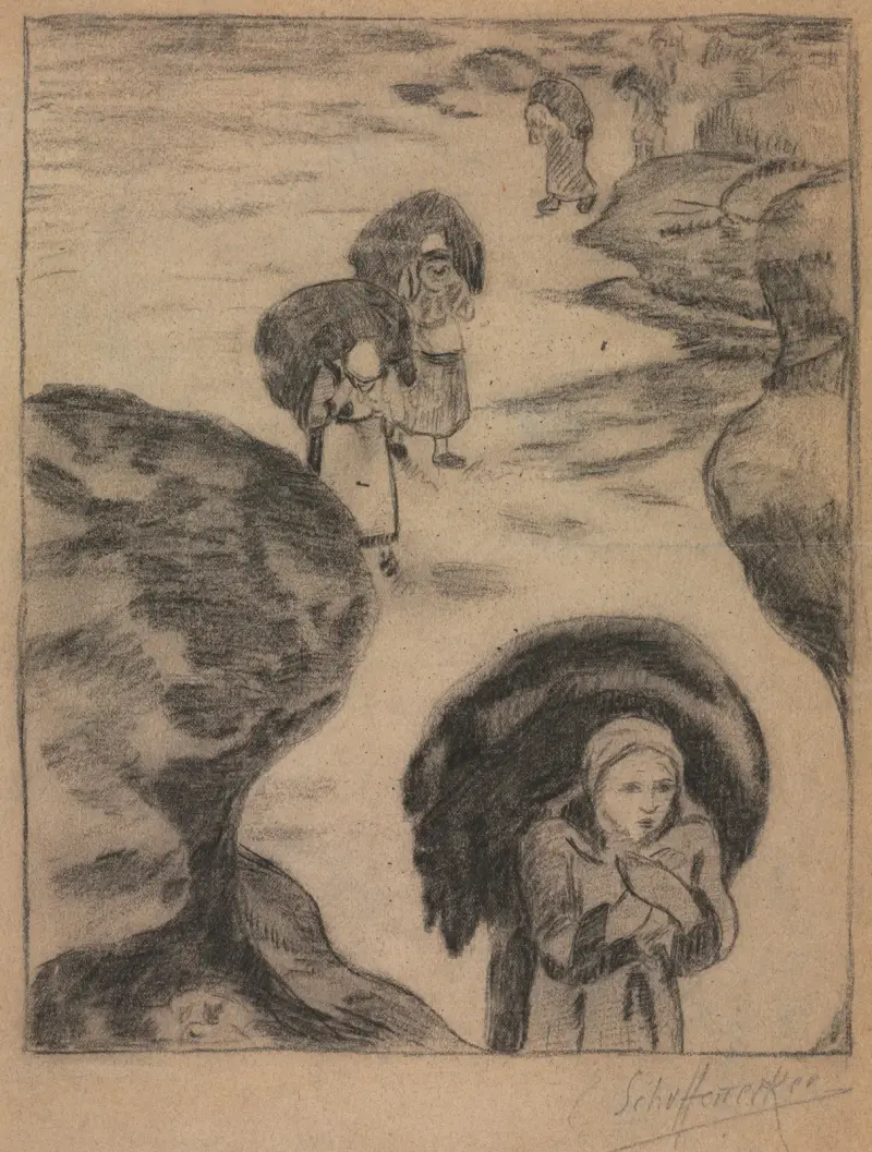 Seaweed Gatherers, Yport av Claude-Émile Schuffenecker