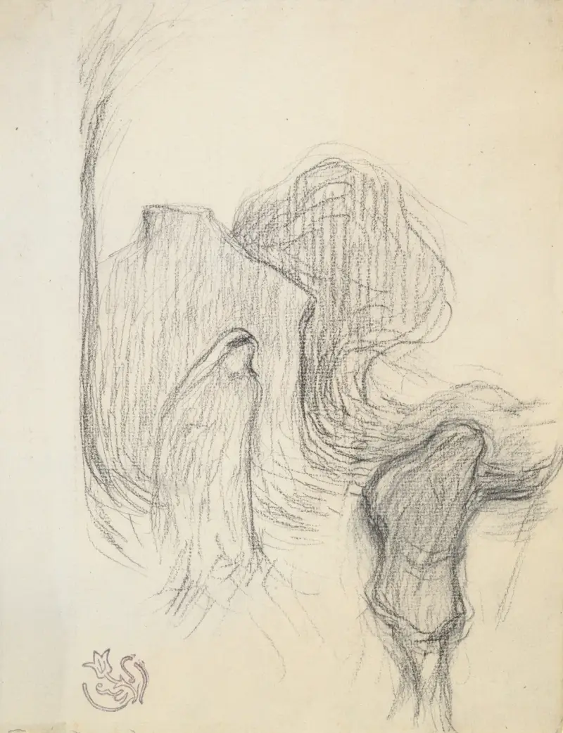 Study for Mystic Landscape at Meudon av Claude-Émile Schuffenecker