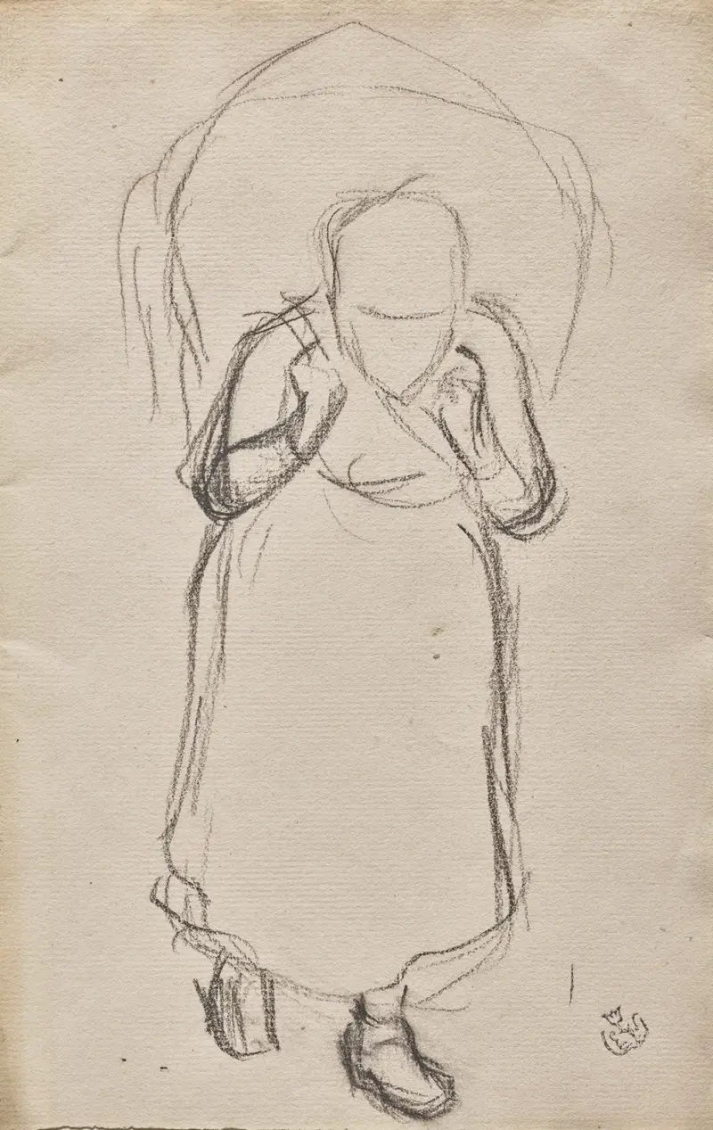 Study for ‘Seaweed Gatherers, Yport’ av Claude-Émile Schuffenecker