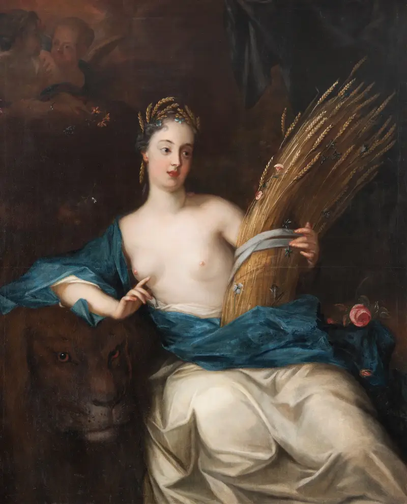 Ceres eller allegori över elementet jorden av Georg Engelhard Schröder