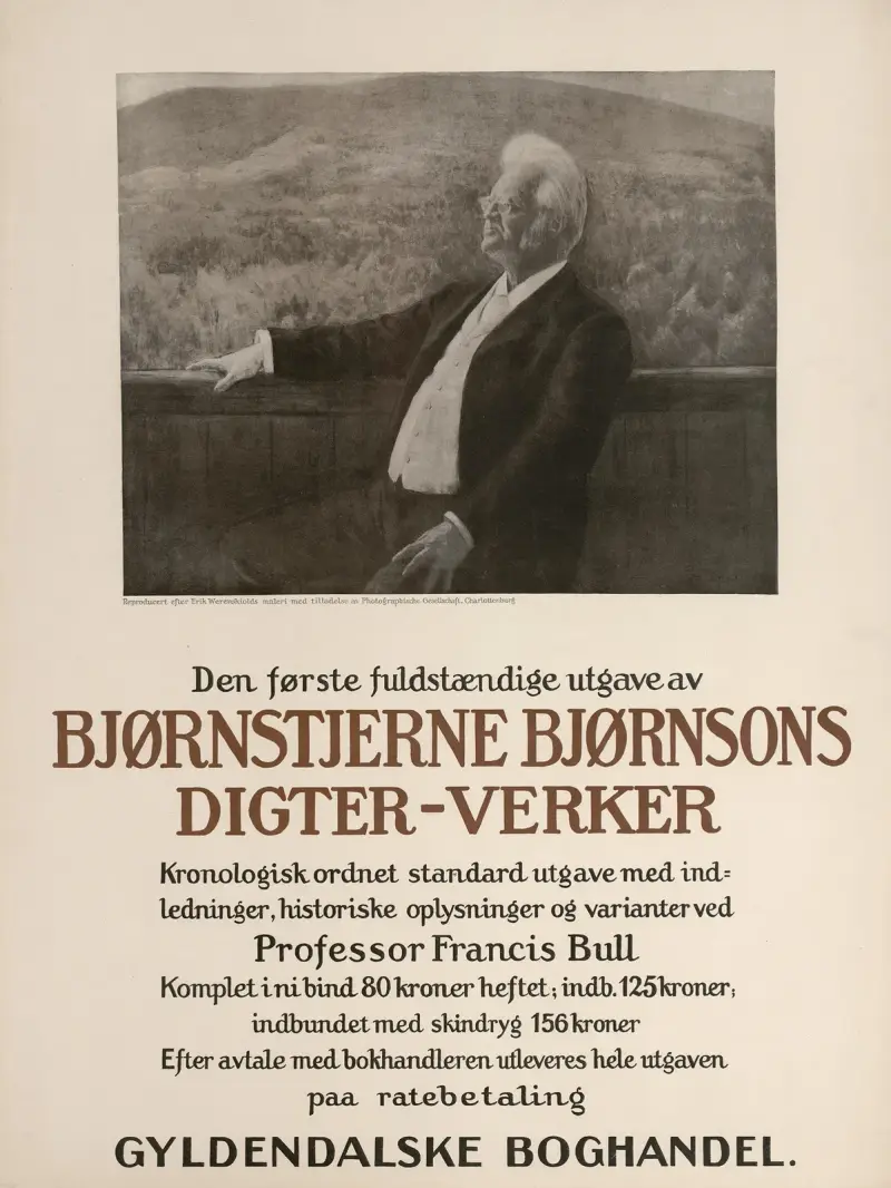 Den første fuldstændige utgave av Bjørnstjerne Bjørnsons Digter-verker av Erik Werenskiold