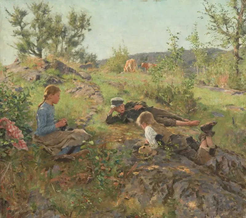 Herders at Tåtøy av Erik Werenskiold