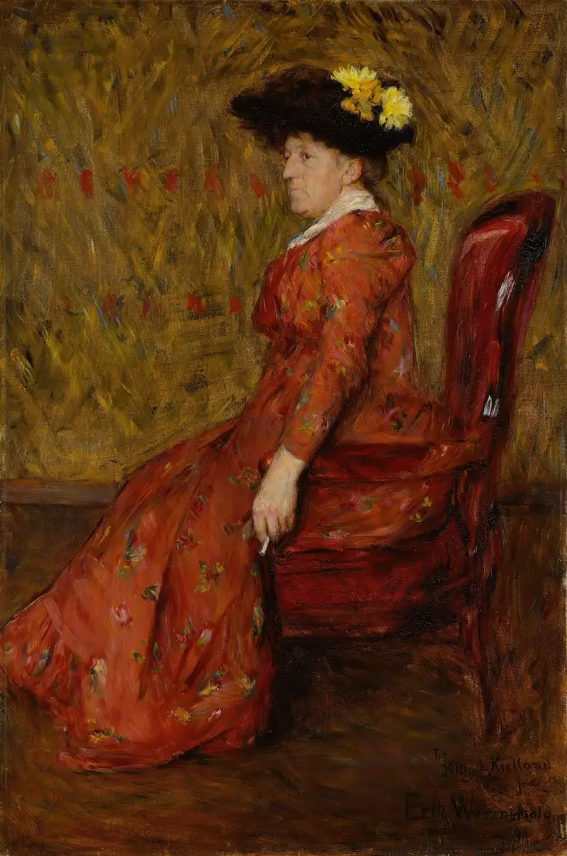Portrait of the Painter Kitty L. Kielland av Erik Werenskiold