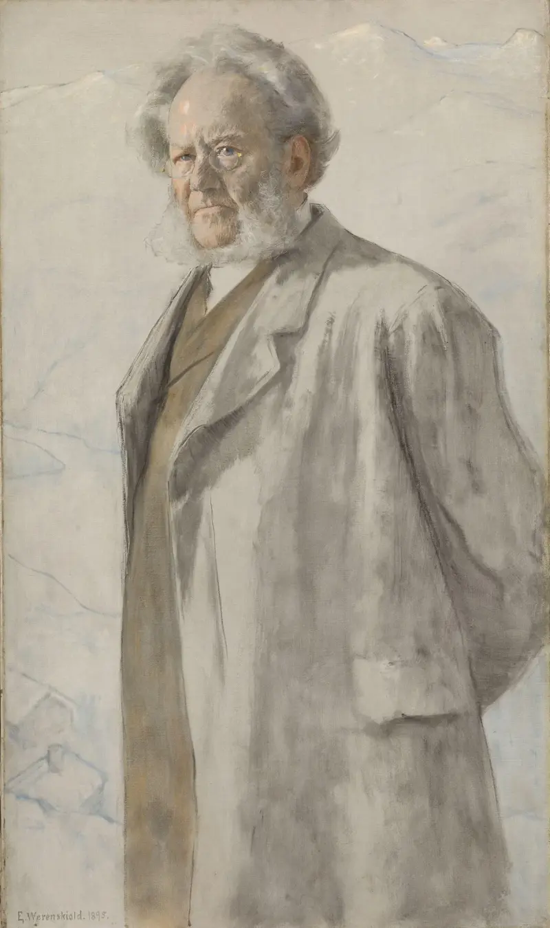 Porträtt av poeten Henrik Ibsen av Erik Werenskiold