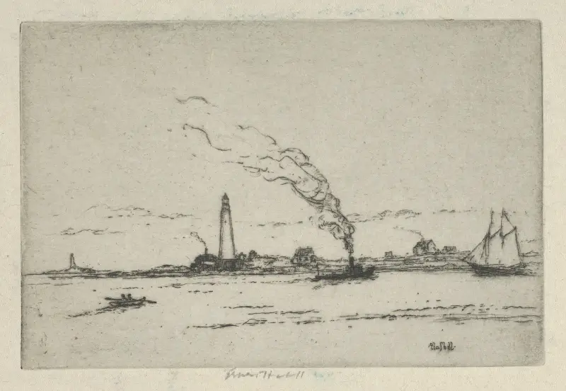 Boston Light av Ernest Haskell