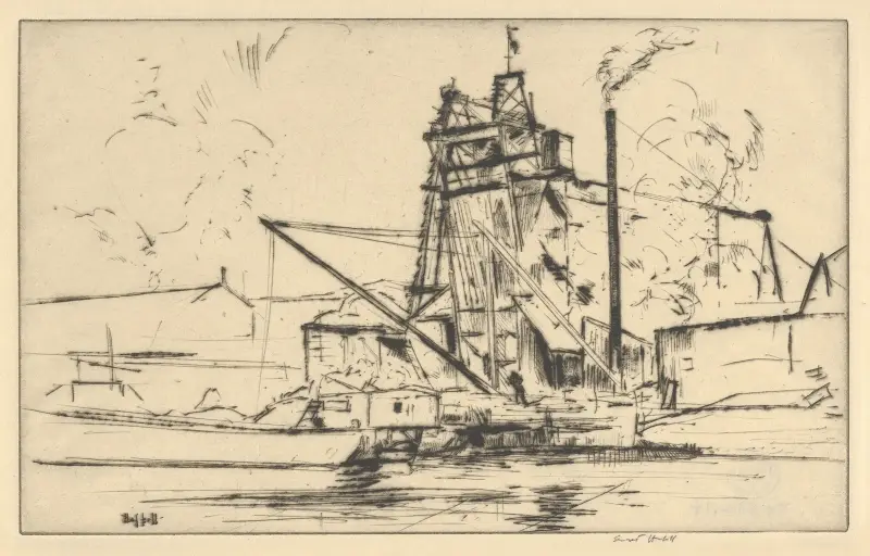 Bridgeport Docks av Ernest Haskell