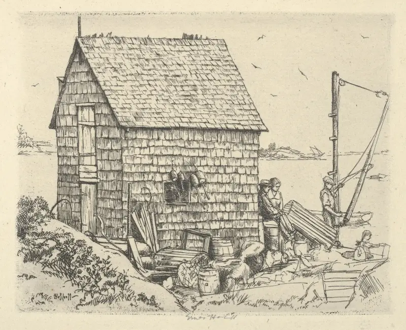 Idylle am Fischerhaus von Ernest Haskell