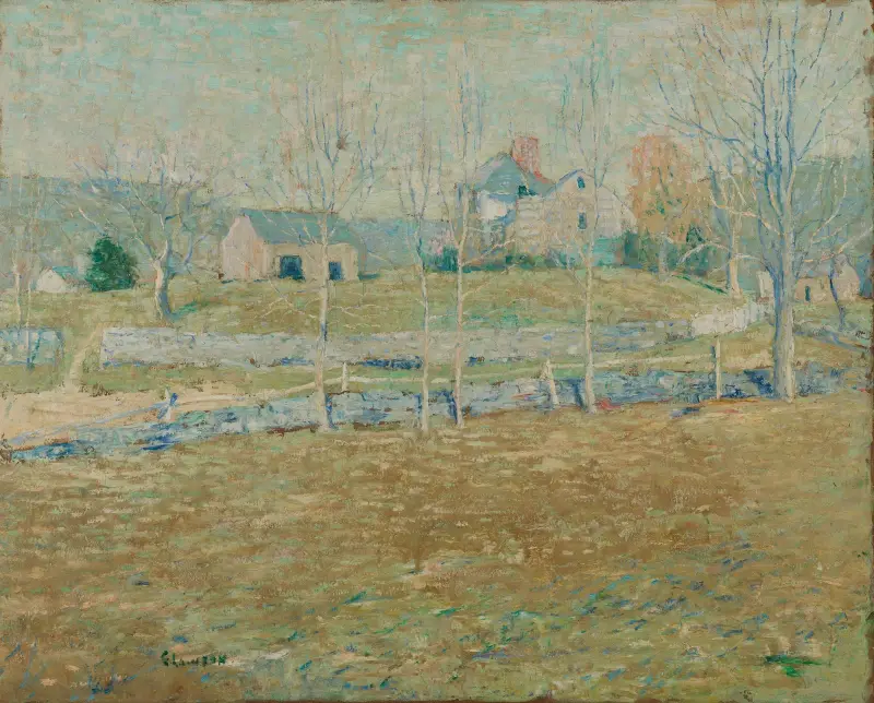 Ein verlassener Bauernhof von Ernest Lawson