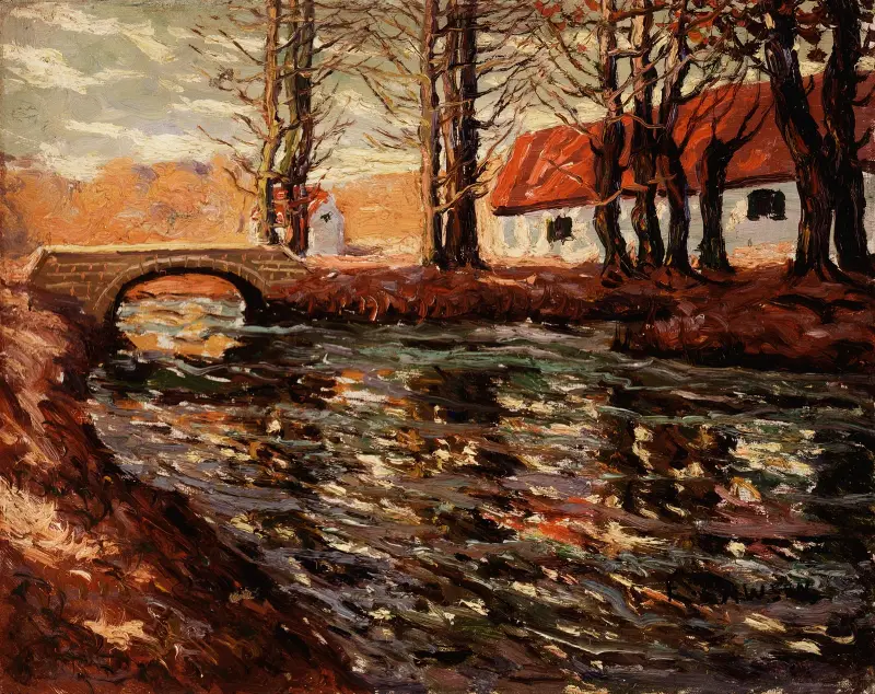 Říční krajina, Ernest Lawson