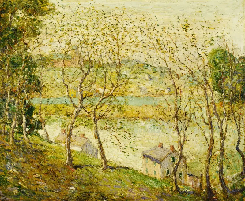 Jaro u Harlem River, Ernest Lawson